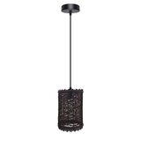 LEDSONE Handmade Wicker Rattan Pendant Light with E27 Holder & Adjustable 95cm Cord – Boho Lampshade