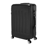 3-Piece ABS Hard Shell Luggage Set with 360° Spinner Wheels & Combination Lock – 20in, 24in, 28in, Black