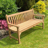 AcaciaHome teak wave back 3 seater garden bench