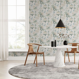 Arthouse Keeka Floral Wallpaper – Elegant Trailing Flowers for Feature Walls, Blue & Cream