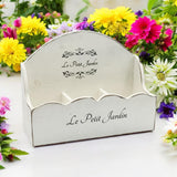 36cm Wooden Shabby White Frilly Box Photo Frame – Country-Style Home Decor