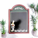 Wall-Mounted Chalkboard Memo Menu Board with Wooden Frame – Kitchen, Bistro & Restaurant, 60 x 40cm Square, Green