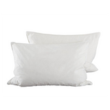 Harwoods Duck Feather Pillow Pair with Cotton Case – Soft Bedding Set of 2
