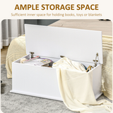 White Storage Chest with Lid – Keepsake, Blanket Box & Bench Seat, White