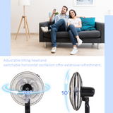 HOMCOM Oscillating Tower Fan with Remote Control, 3 Speeds & 7.5-Hour Timer – Slim Standing Cooler