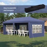 Outsunny 3x6m Heavy-Duty Gazebo Marquee Party Tent with 4 Removable Walls & Steel Frame – Garden Events, Blue