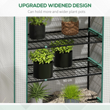 Outsunny 5-Tier Widened Mini Greenhouse with Roll-Up Zipped Door & UV-Resistant Cover – Plant Storage, White