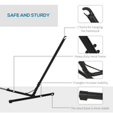 Outsunny 12ft (3.8m) Adjustable Heavy-Duty Metal Hammock Stand – Universal Fit for Garden & Camping