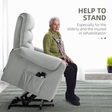 HOMCOM Power Lift Rise & Recliner Chair with Remote Control & Padded Upholstery – Comfort Armchair, Grey