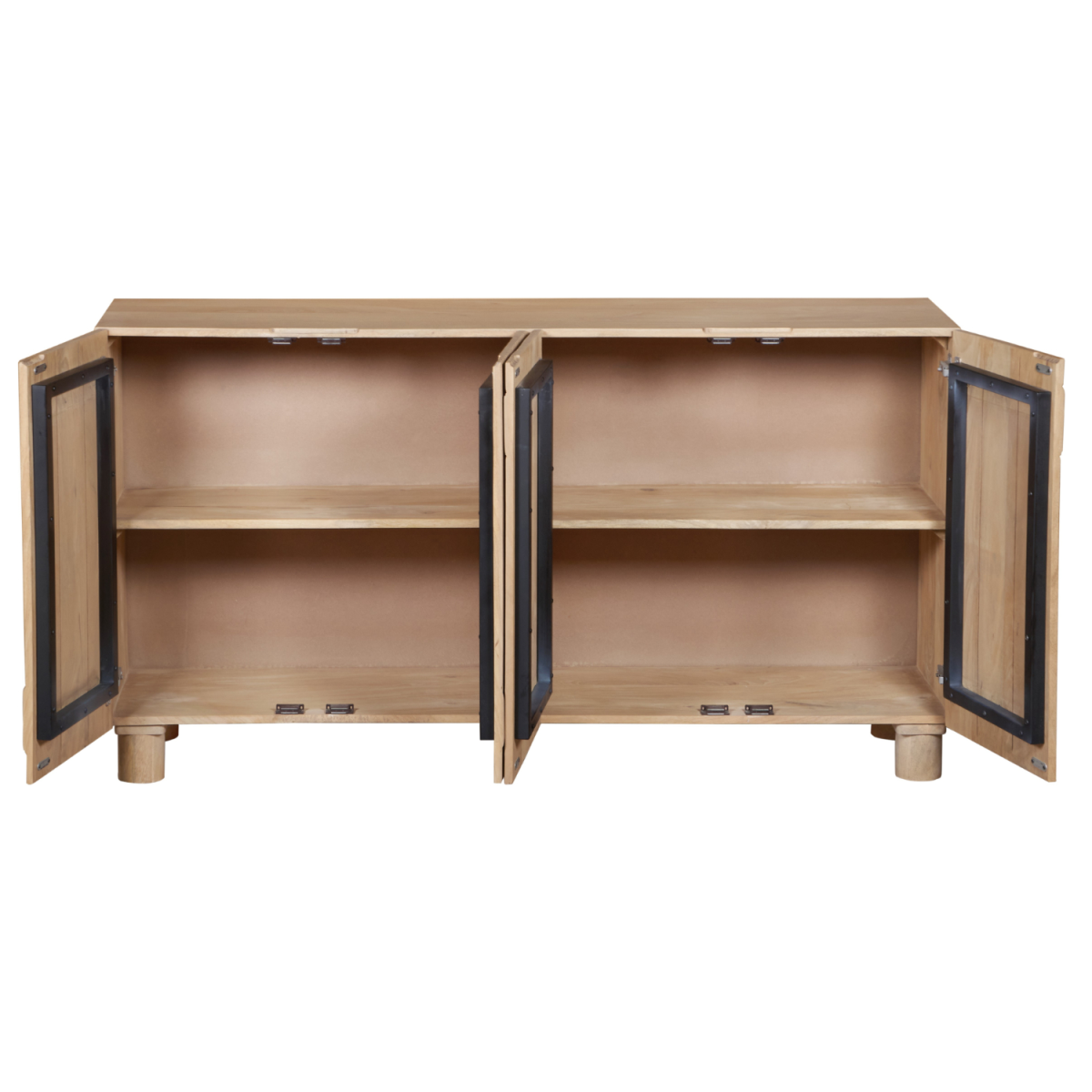 Austin Solid Wood Extra Large Sideboard with Wide Top – Natural Grain Storage Furniture for Lamps & Décor
