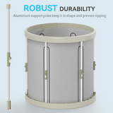 SPORTNOW 210L Portable Ice Bath Tub with Aluminium Poles & Dual Covers – Outdoor Cold Water Therapy, Black
