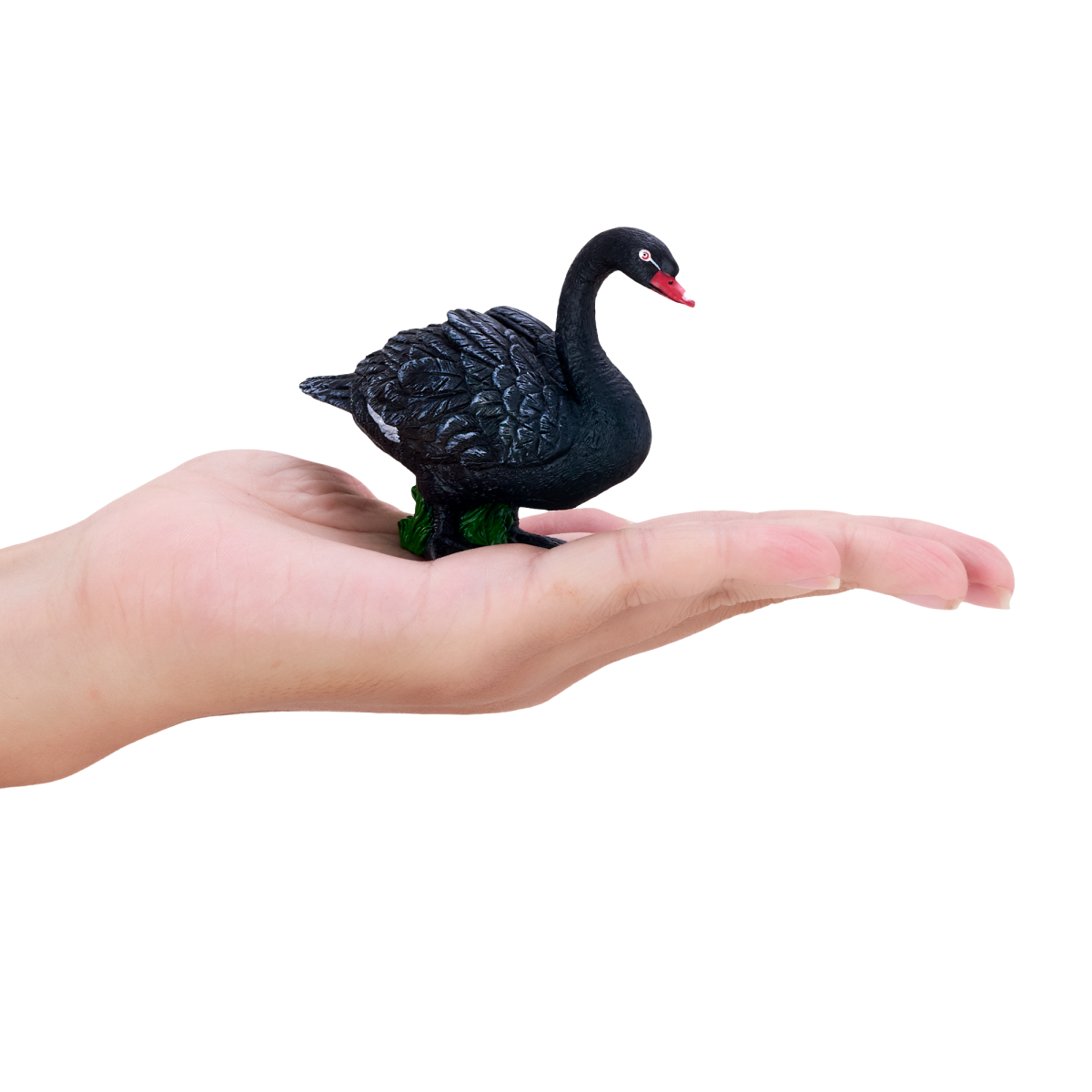 Mojo Black Swan Figurine – Hand-Painted Realistic Water Bird Model