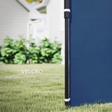 Outsunny Gazebo Side Panels with Windows, 2-Pack for 3x3m / 3x6m Canopy Frames – PE Plastic, Blue