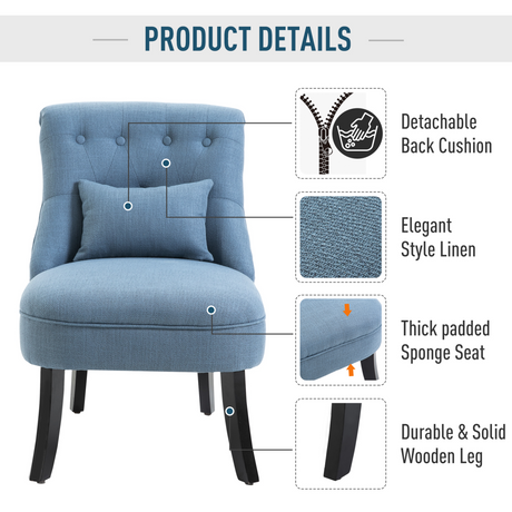 HOMCOM Accent Chair in bedroom setting