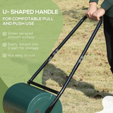 Outsunny 30cm Metal Lawn Roller – Water or Sand Fillable with Scraper Bar, Deep Green