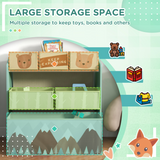 ZONEKIZ Kids Storage Unit with 6 Boxes – Toy Organiser for Ages 3–8, Green