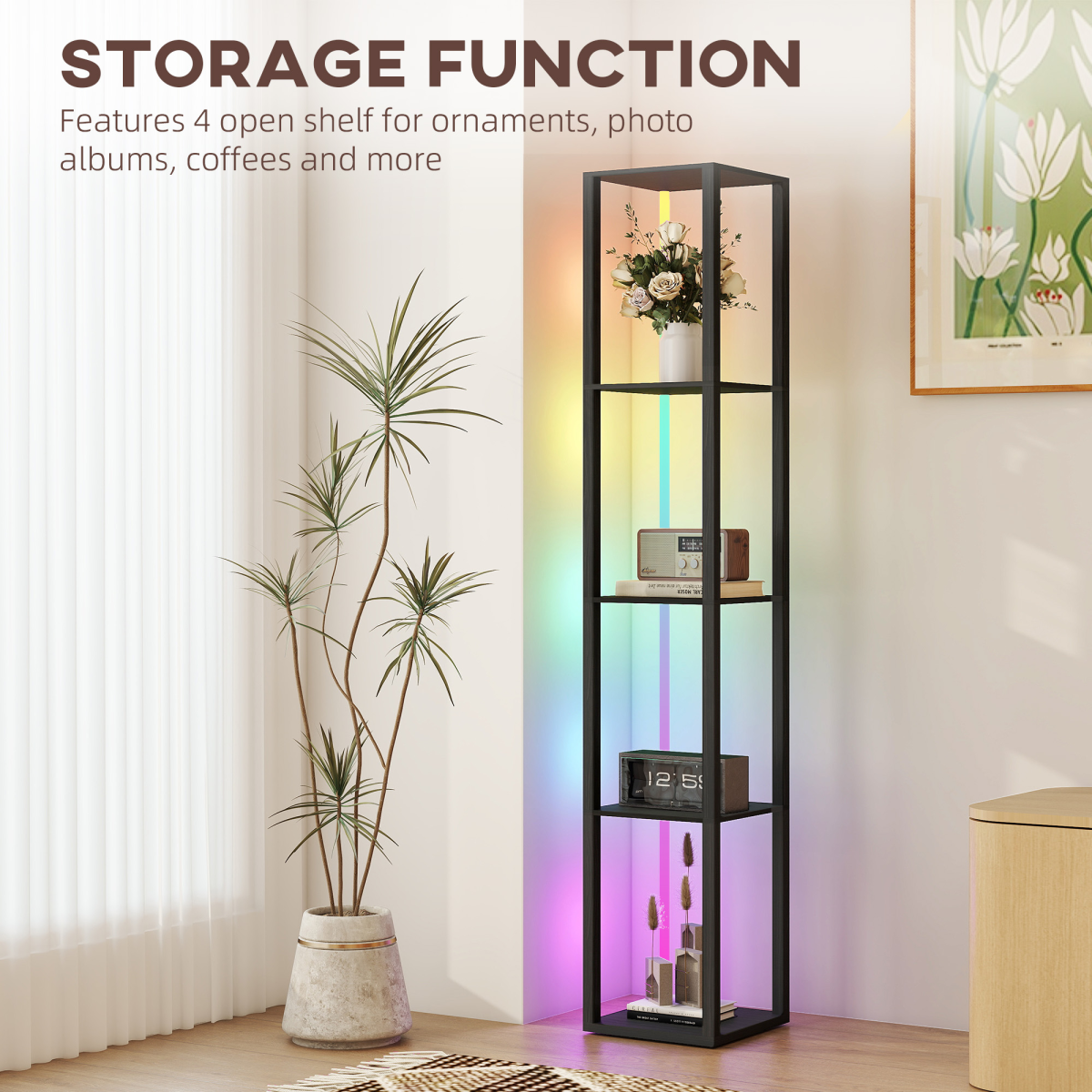 RGB LED Shelf Floor Lamp