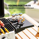 Outsunny Portable Tabletop Gas BBQ Grill with 2 Burners, Lid & Thermometer – Compact Outdoor Barbecue, Black