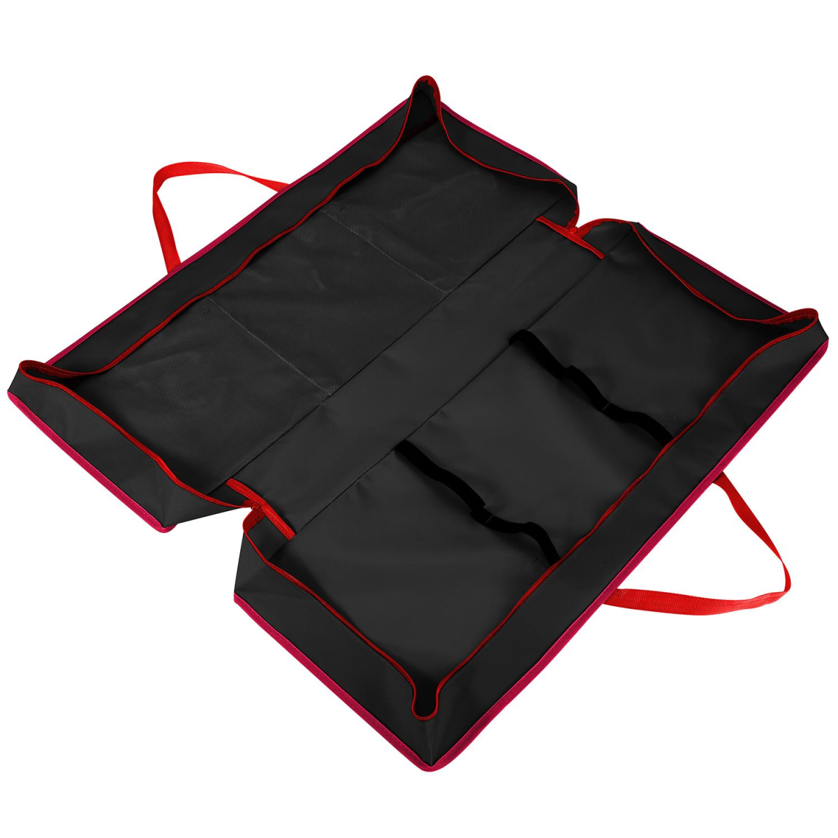 Vinsani Christmas Gift Wrap Storage Bag with Adjustable Straps & Mesh Compartments – Wrapping Paper Organiser, Black