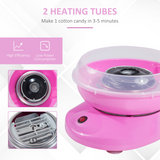 HOMCOM 450W Stainless Steel Candy Floss Machine – Party Treats at Home, Pink