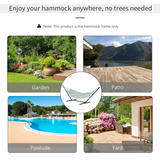 Outsunny 3.6m Metal Hammock Stand Frame Replacement, 120kg Capacity – Heavy-Duty Garden, Patio & Balcony Hammock Frame