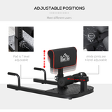 HOMCOM 3-in-1 Squat Machine for Sit-Ups, Push-Ups & Deep Squats with Steel Frame – Adjustable Home Gym Leg Trainer