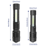 2-Pack USB Rechargeable LED Flashlights with Adjustable Zoom and 7 Modes – Camping, Hiking and Work Light
