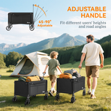 Folding Hand Truck with Flat Back & Side Pockets – Heavy Load Trolley for Home, Garage and Workplace