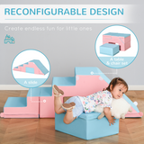 HOMCOM 2-Piece Soft Play Set with Foam Climber Blocks – Baby and Toddler Activity Toy for Ages 1–3