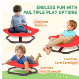 Kids Sensory Spinning Chair with 360° Swivel & Anti-Slip Base – Planet-Shaped Seat for Ages 3-6, Red and Black