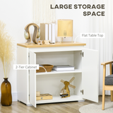 HOMCOM Double Door Sideboard Cabinet with Adjustable Shelf – Living & Dining Room Storage