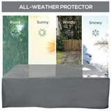 Outsunny Water & UV Resistant Garden Furniture Cover, 205 x 192cm – Oxford Fabric Patio Protection, Grey