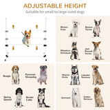 Pawhut Dog Agility Set with Adjustable Jumps and Carrying Case – Free-Standing Training Obstacle Course