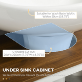 kleankin Freestanding Under Sink Bathroom Cabinet with Double Doors and Open Shelf – Farmhouse Style, White