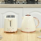 Honeycomb 1.7L Fast Boil Kettle & 2-Slice Toaster Set – Matching Breakfast Set with 7 Browning Settings