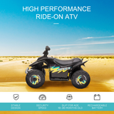 HOMCOM 6V Kids Electric Ride-On Car with Big Wheels, Forward and Reverse – Toddler Car for 18-36 Months, Black