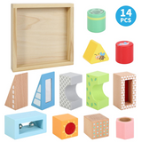 SOKA Sensory Block Set – Shaped & Coloured Blocks for Sight, Sound and Touch Play