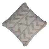 Artisan Furniture Alda Cushion Set of 2 – Zig-Zag Design Scatter Cushions with Plump Filling, Cream