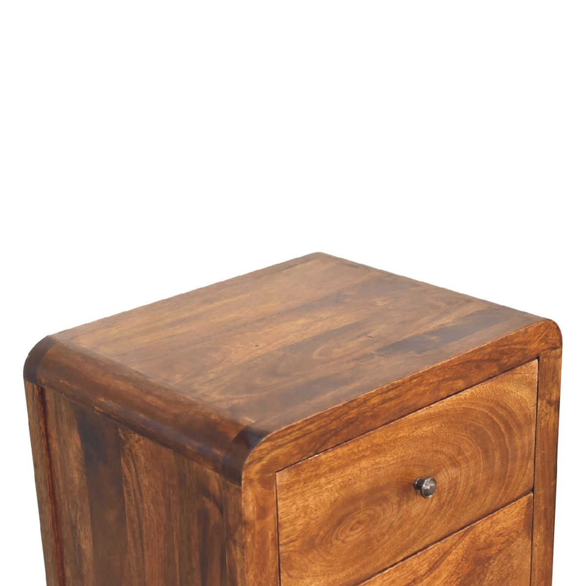 Artisan Furniture Solid Wood Aspen Tallboy with 5 Drawers – Chestnut Finish Chest, Dark Brown