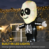 HOMCOM 3m Inflatable Halloween Skeleton Ghost with LED Lights – Indoor and Outdoor Decoration