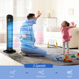 HOMCOM 30-Inch Quiet Tower Fan with 3 Speeds and Noise-Reduction Design – Bedroom & Office Cooling, Black