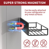 Vinsani 4 Piece Magnetic Spice Rack with Metal Shelf – No Drilling, Fridge & Cabinet Storage