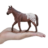 Mojo Appaloosa Stallion Horse Figure, Chestnut Blanket – Realistic Equestrian Toy