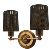 LEDSone Brushed Copper Wall Light with Cage Shade & E27 Base – Wall-Mounted Sconce for Living Rooms