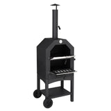 Outdoor Wood-Fired Pizza Oven Kit with Pizza Stone, Peel & Grill Rack – Portable Garden & Camping Pizza Oven
