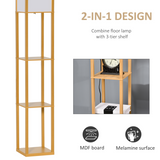 Storage Shelf Floor Lamp – Natural