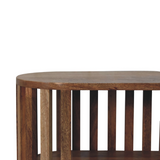 Artisan Ariella Solid Wood Cabinet with 2 Internal Shelves – Japanese-Inspired Storage, Brown
