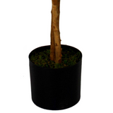 Leaf Luxury Artificial Wisteria Tree, 130cm with White Flowers & Gold Metal Planter – Premium Realistic Faux Tree