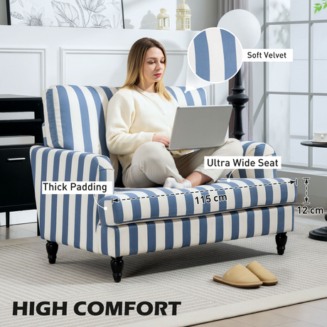 HOMCOM accent chair turned leg detail