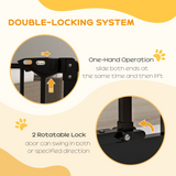 PawHut Adjustable Safety Gate with 1 Extension and 4 Screws – Pet Gate for Doors and Stairs, Black